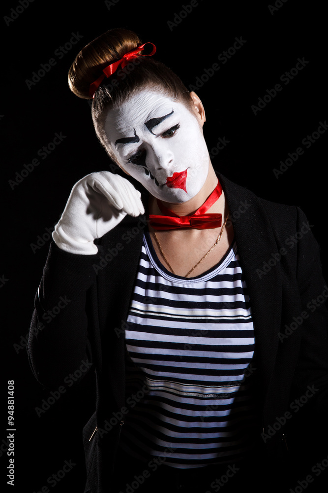 Female Mime Artist Stock Photo Adobe