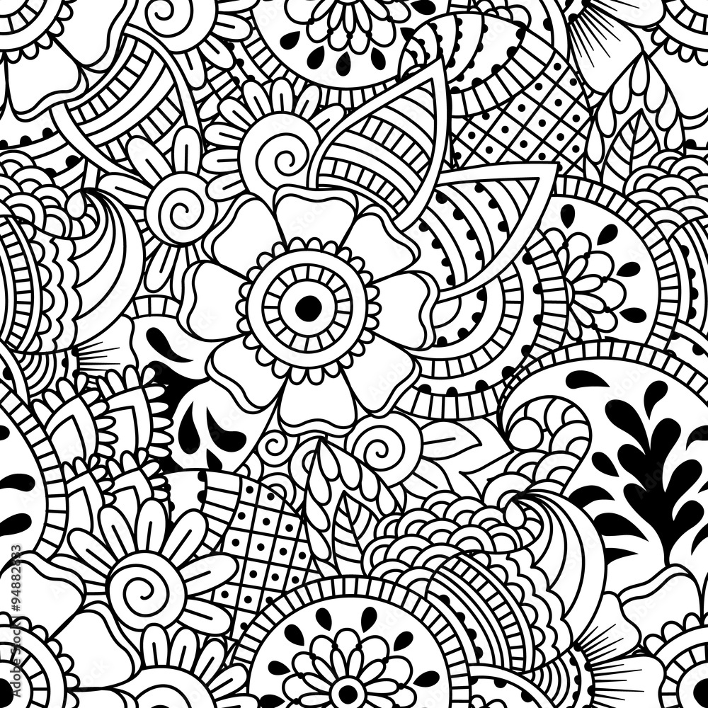 Seamless black and white pattern. Seamless black and white pattern.