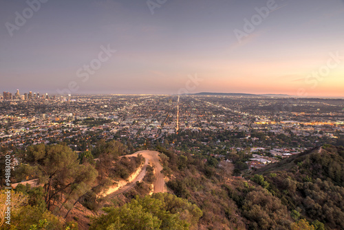 Canvas Print Beautiful aerial view in Los angeles