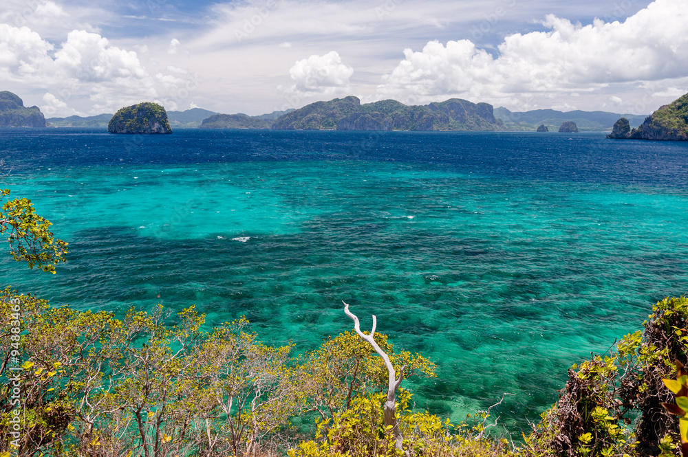 Beautiful island seaviews in El Nido, Philippines.