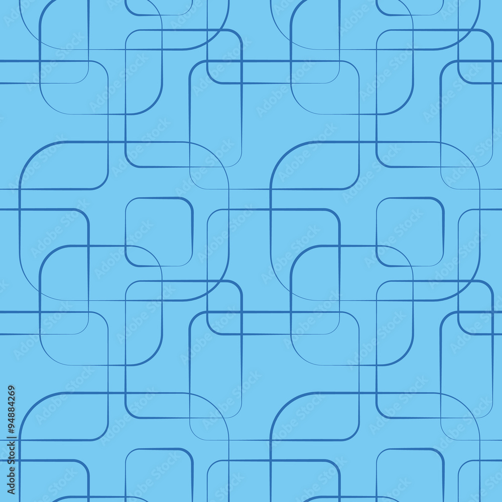 Abstract geometric line and square seamless pattern. Vector illu