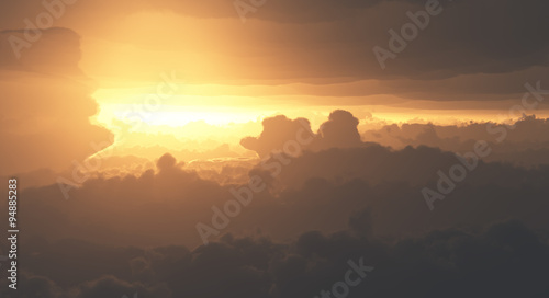 Wallpaper Mural Dramatic Clouds from Above at Sunset or Sunrise Torontodigital.ca