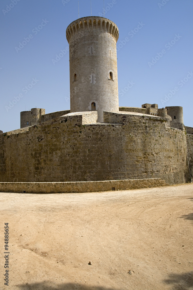 Palma, Castle de Bellver, Bellver Castle, Majorca, Spain, Europe, Balearic Islands, Mediterranean Sea, Europe