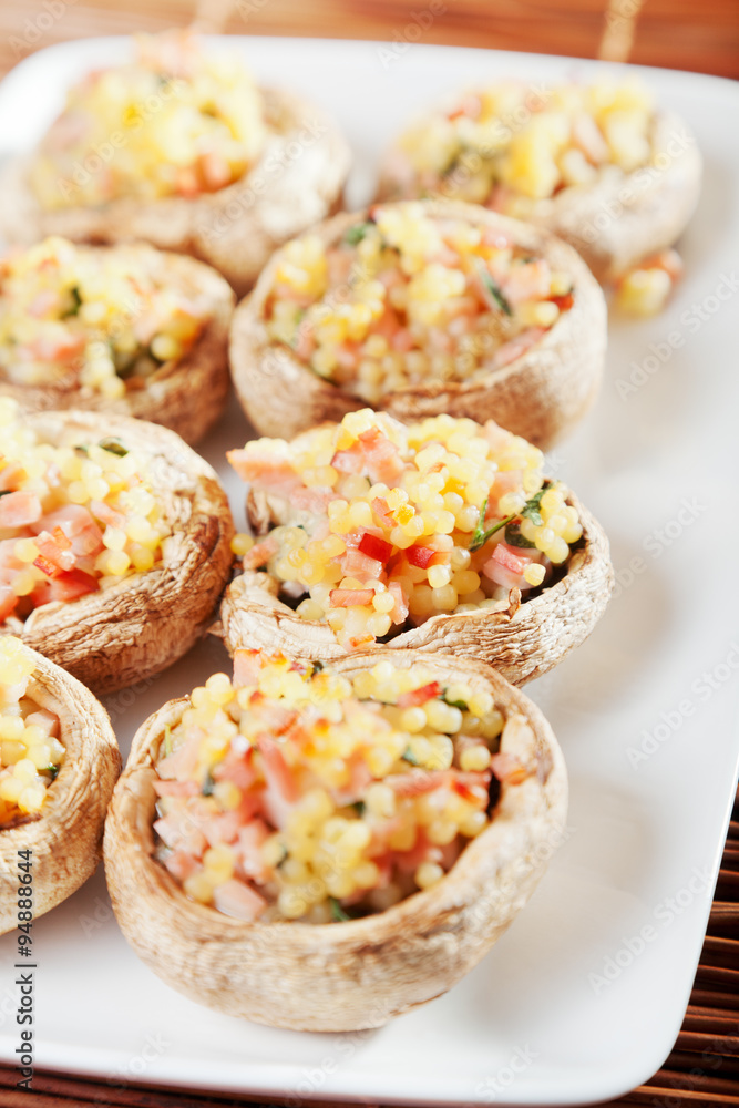 Mushrooms stuffed with couscous Mushrooms stuffed with couscous