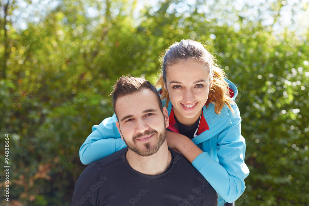 Fototapeta premium Portrait of caucasian couple close-up