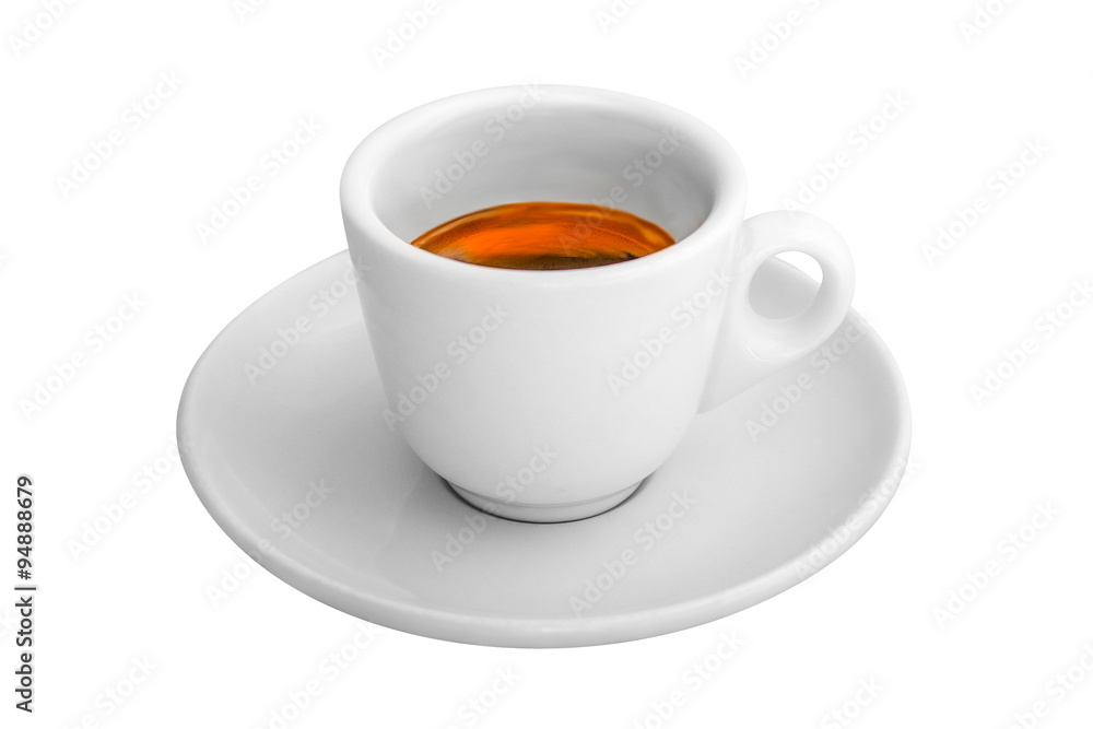 Cup of espresso coffee isolated on white plus clipping path Cup of espresso coffee isolated on white plus clipping path
