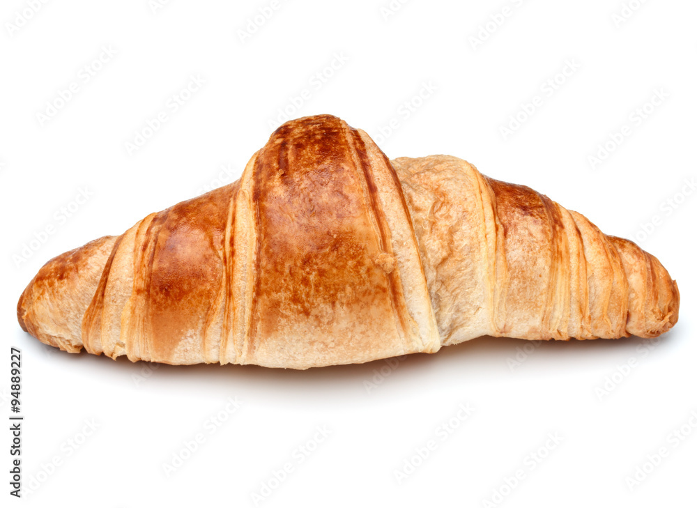 Croissant or  crescent roll isolated on white background cutout