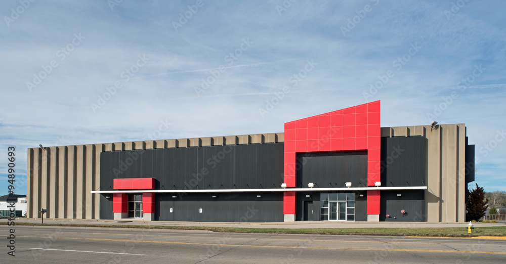Warehouse with Red Accents