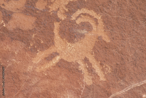 Petroglyph from Atlati Rock, NV photo