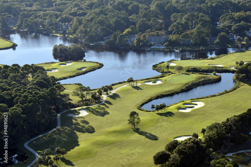 Aerial Shot of Golf Course on Hilton Head photo