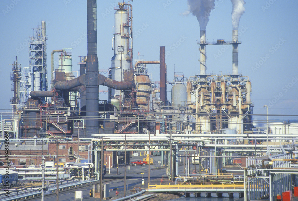 The Linden Cogeneration Plant in Linden, NJ during operation hours