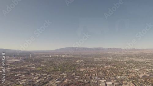 Aerial flying over Las Vegas, Nevada strip