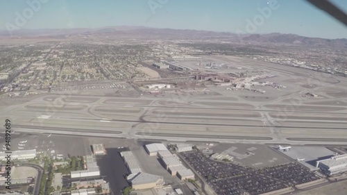 Aerial flying over Las Vegas, Nevada strip