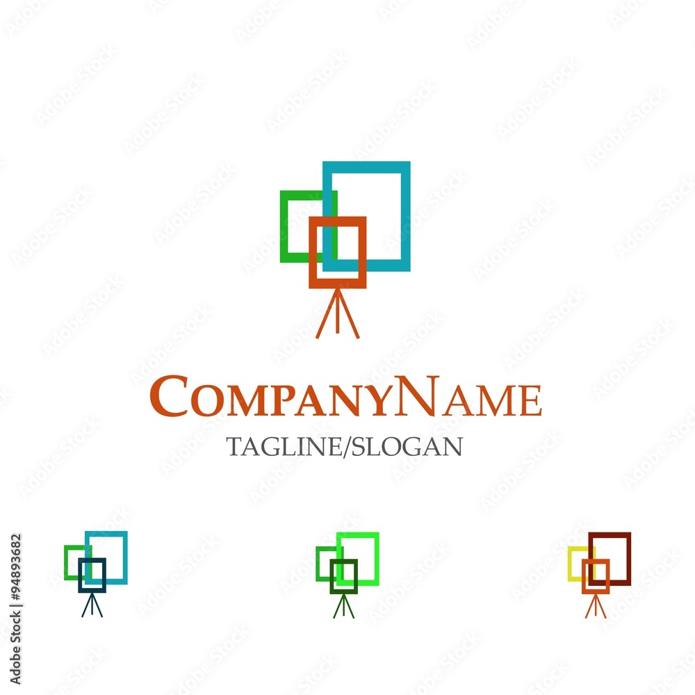 Obraz premium Art Painting logo icon Vector