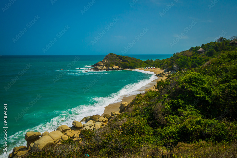 Incredible sea landscape in Tayrona National Park, Colombia Incredible sea landscape in Tayrona National Park, Colombia