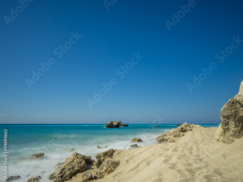 Kathisma Beach, Lefkada Island in Ionian Sea
