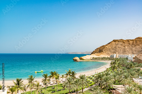 Omani Coast Landscape in Muscat, Oman. It is located east of Muscat.