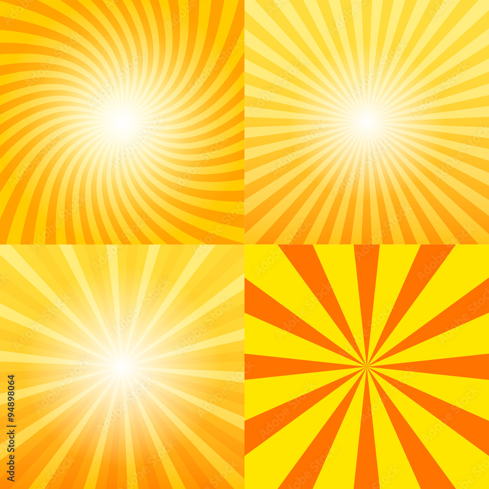 Obraz premium Sunray background set
