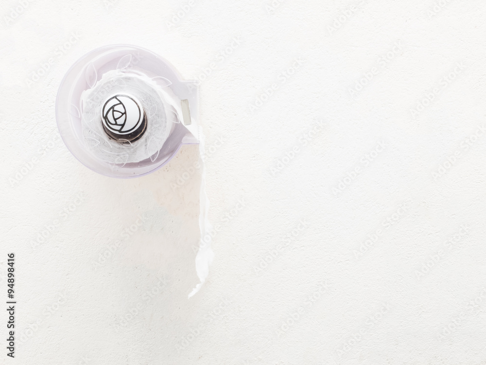 Toilet paper roll on white background Toilet paper roll on white background