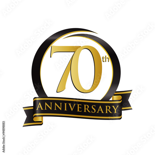 Anniversary Logo Black Gold 70