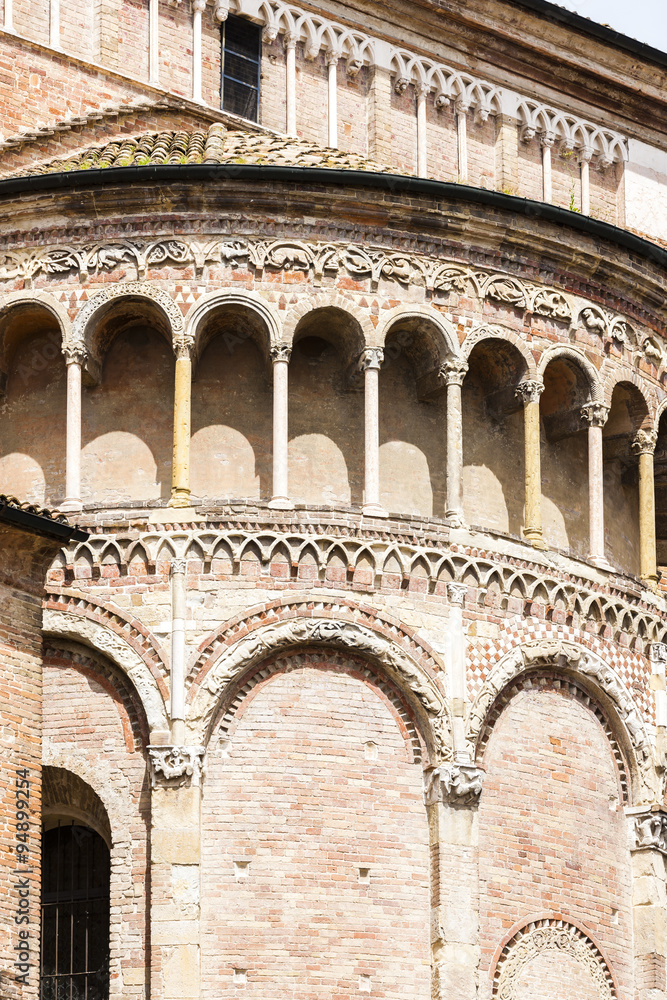 detail of Parma Cathedral, Emilia-Romagna, Italy