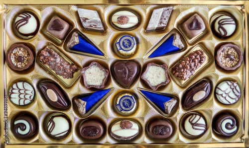 Chocolate on luxury package