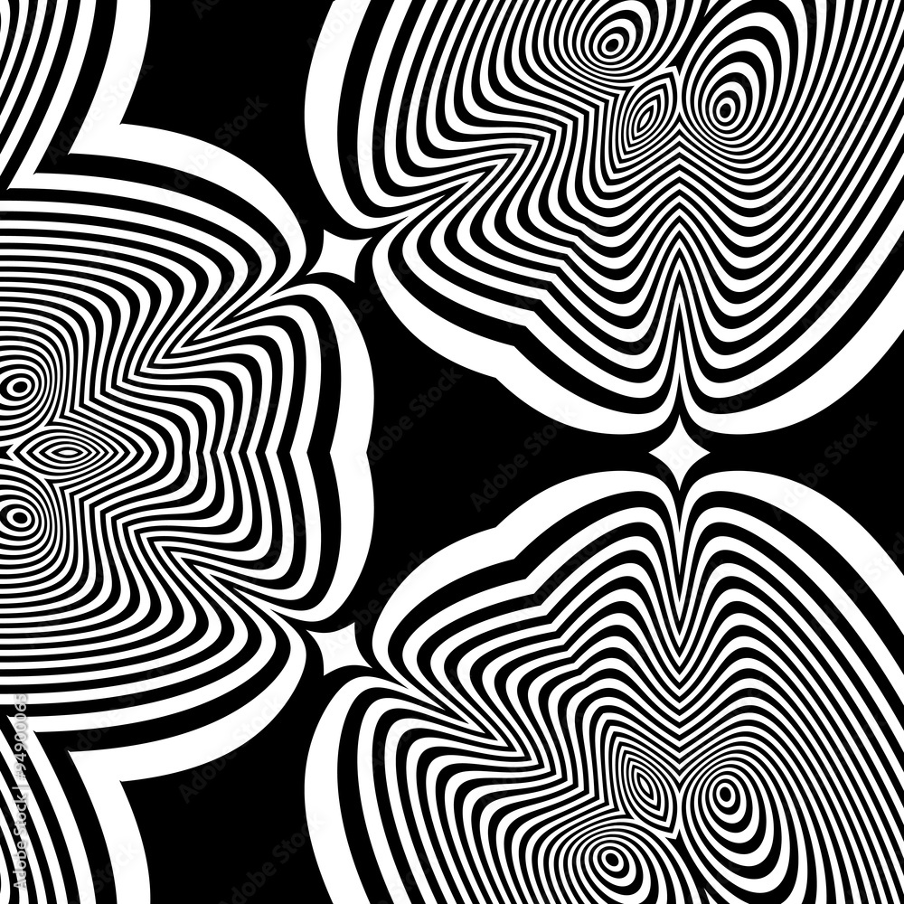 Pattern With Optical Illusion. Abstract Background. Optical Art.