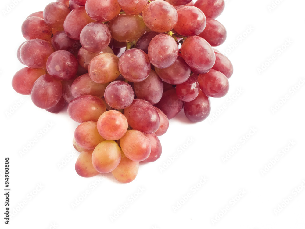 Red grape isolated close up with copy space Red grape isolated close up with copy space