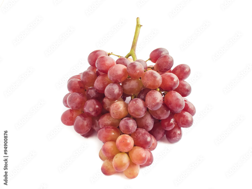 Red grape isolated on white background with copy space Red grape isolated on white background with copy space