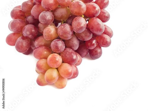 Red grape isolated close up with copy space