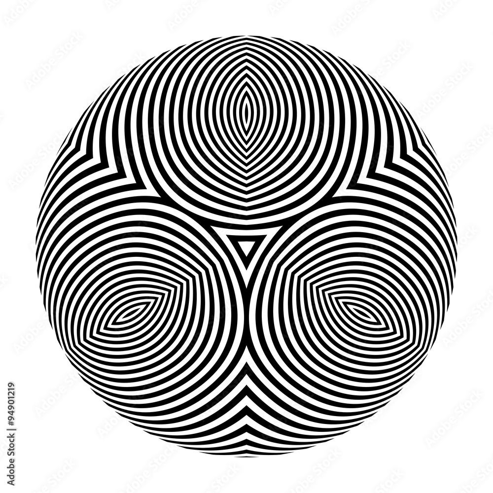 Abstract Design Element. Optical Art. Vector illustration. Abstract Design Element. Optical Art. Vector illustration.