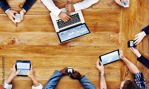 Business People Working with Technology Concept