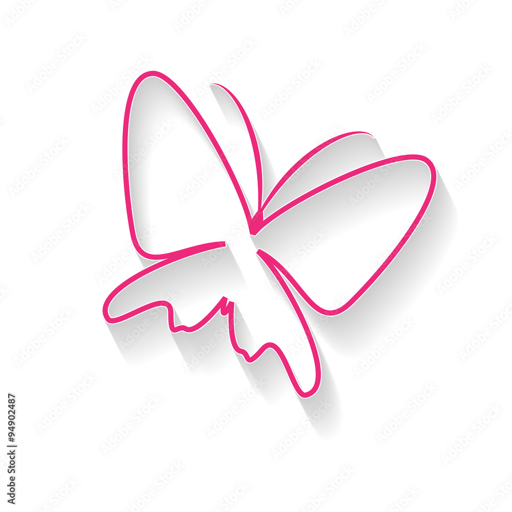 Vector sign Butterfly. Spa, yoga and relax concept Vector sign Butterfly. Spa, yoga and relax concept