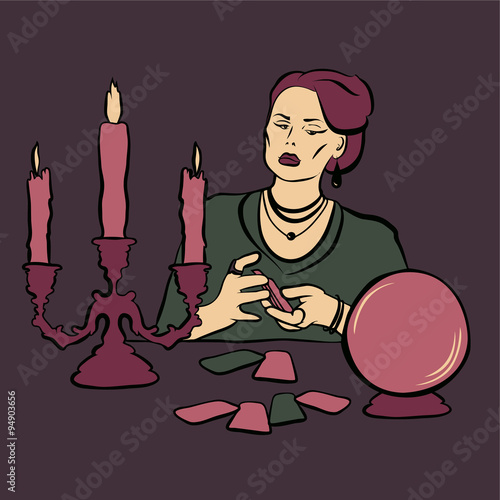fortune teller with crystal ball