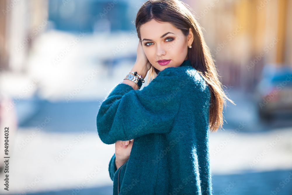 Fashionable stylish girl Outdoors, lifestyle Fashionable stylish girl Outdoors, lifestyle