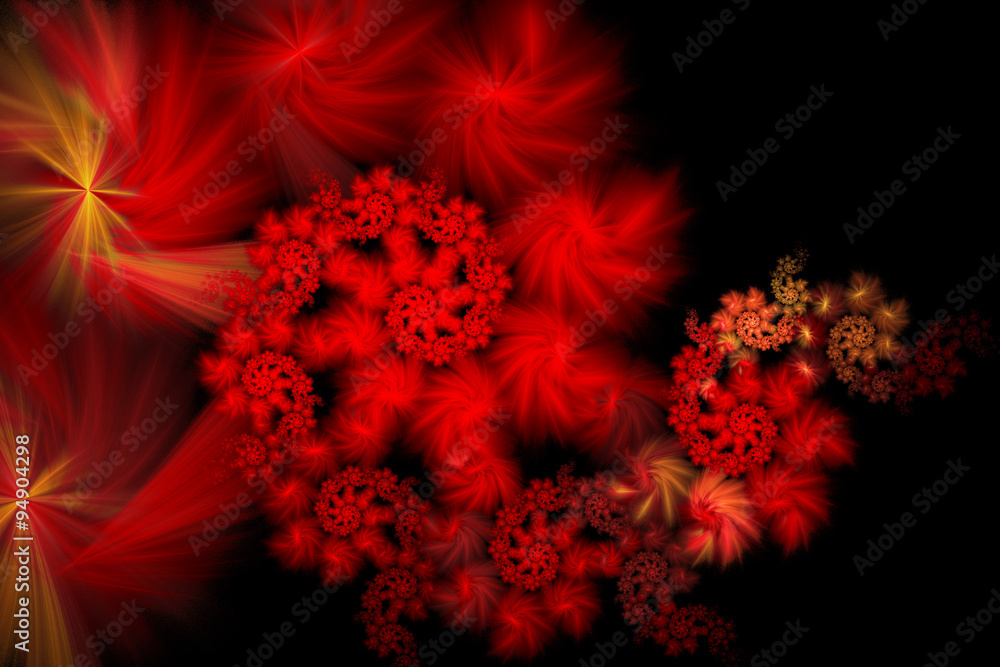 Fractal flower. Fractal art background for creative design. Decoration