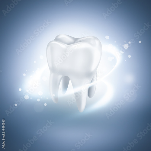 shining white tooth
