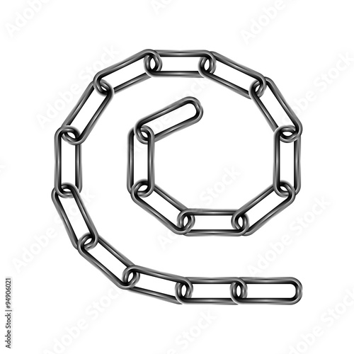 chain links in spiral