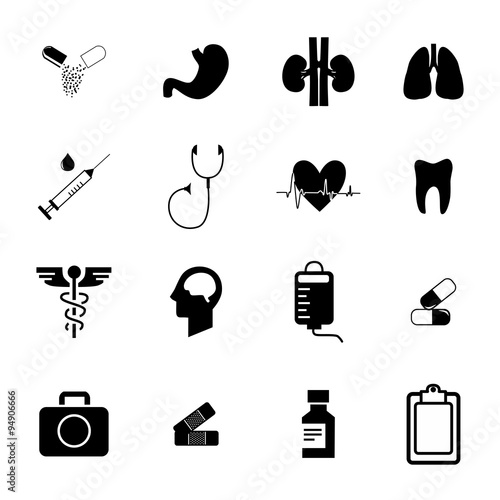 medicine icons black