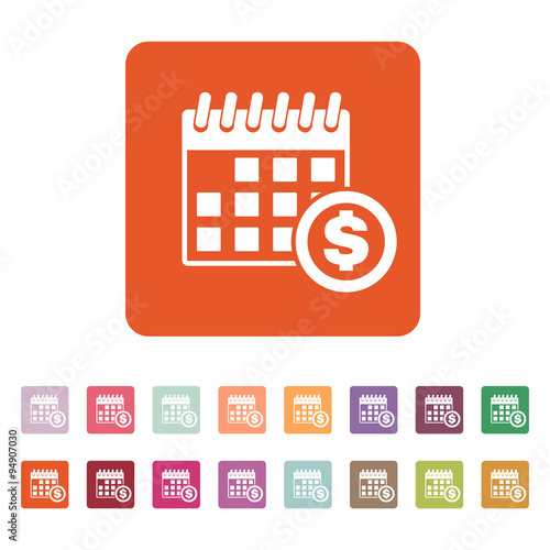 The pay day icon. Tax and payment, dividends symbol. Flat