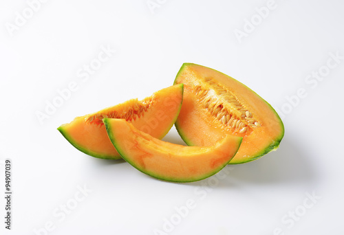 Sliced Cantaloupe melon
