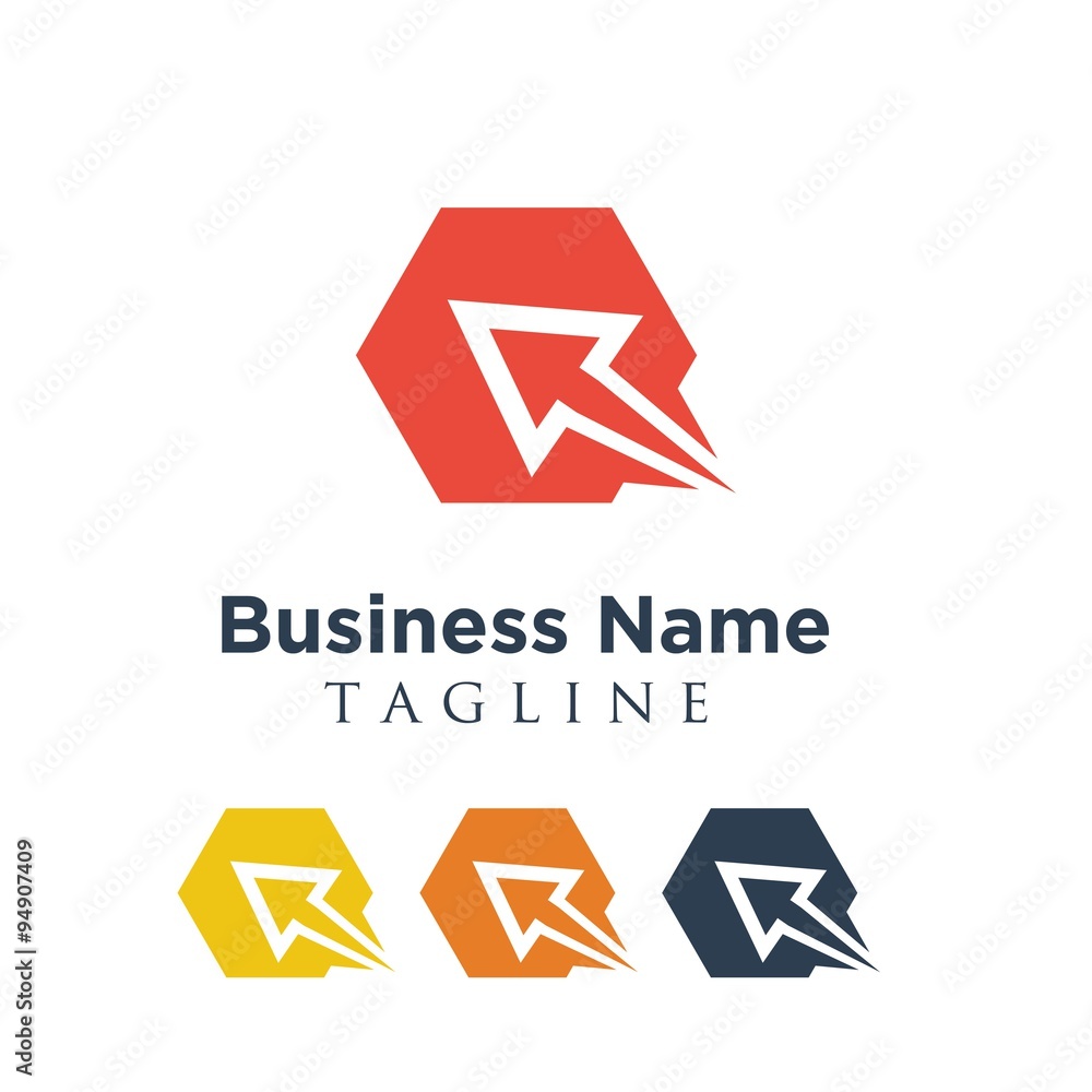 Fototapeta premium Arrow vector logo icon