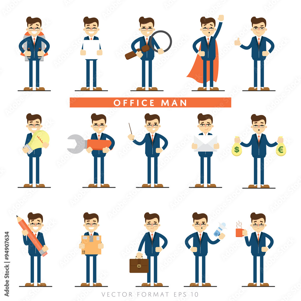 Set of vector people