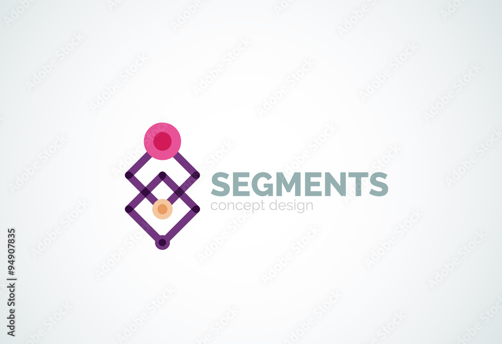 Vector outline minimal abstract geometric logo Vector outline minimal abstract geometric logo