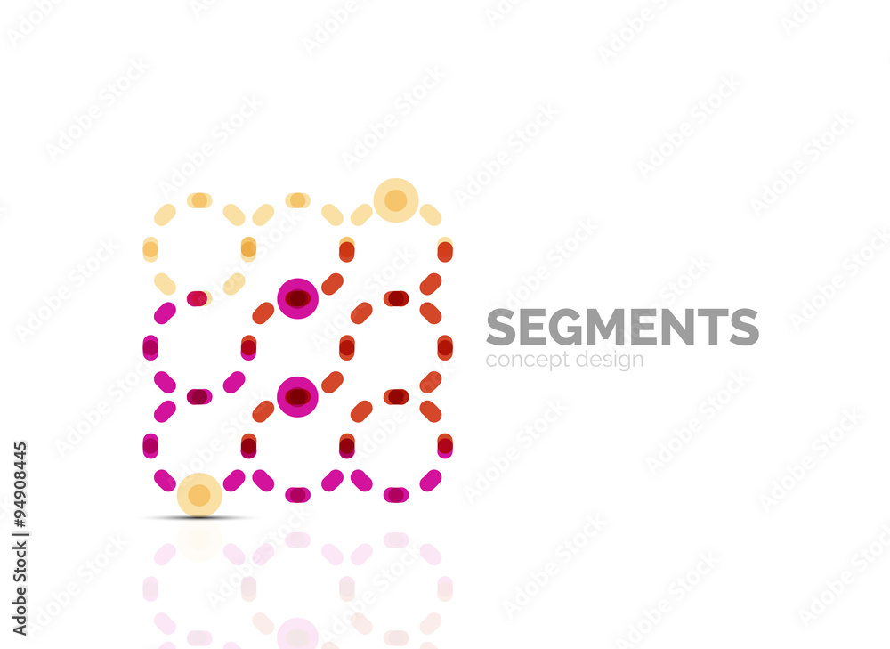 Vector outline minimal abstract geometric logo Vector outline minimal abstract geometric logo