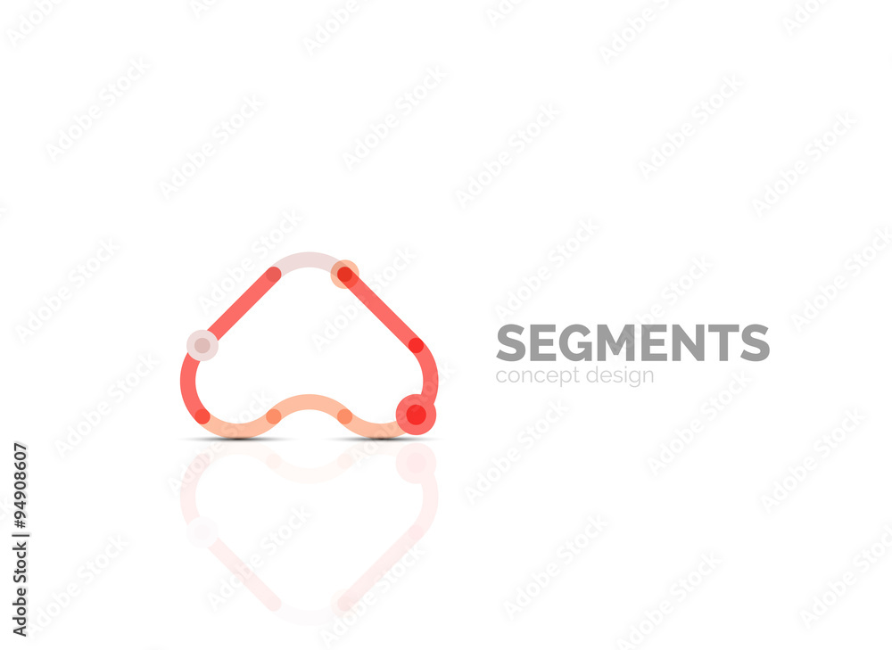 Vector outline minimal abstract geometric logo Vector outline minimal abstract geometric logo