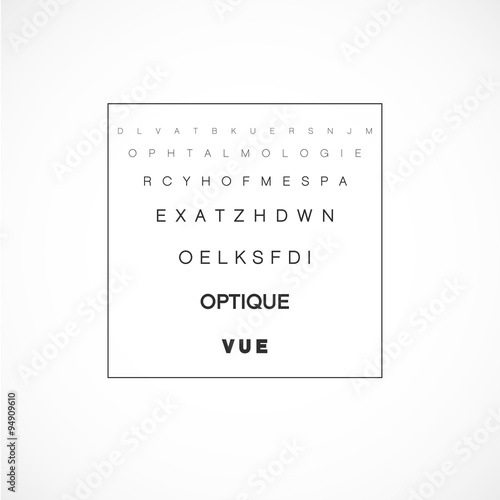 opticien, alphabet