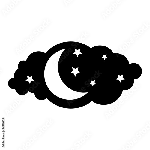 Moon and stars icon
