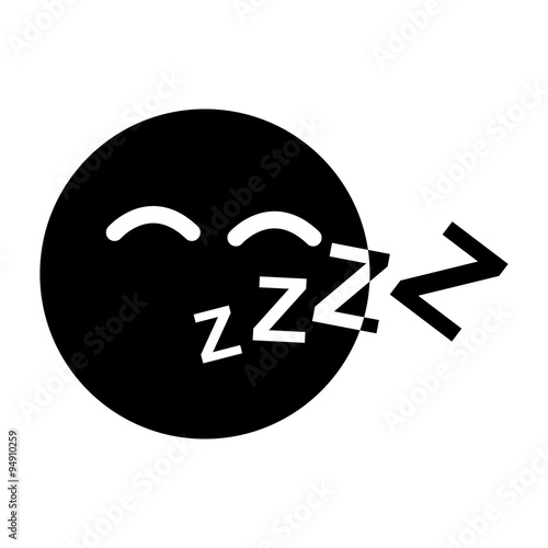 Smile sleep black icon