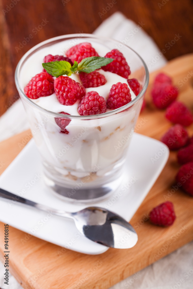 yogurt with muesli and berries yogurt with muesli and berries